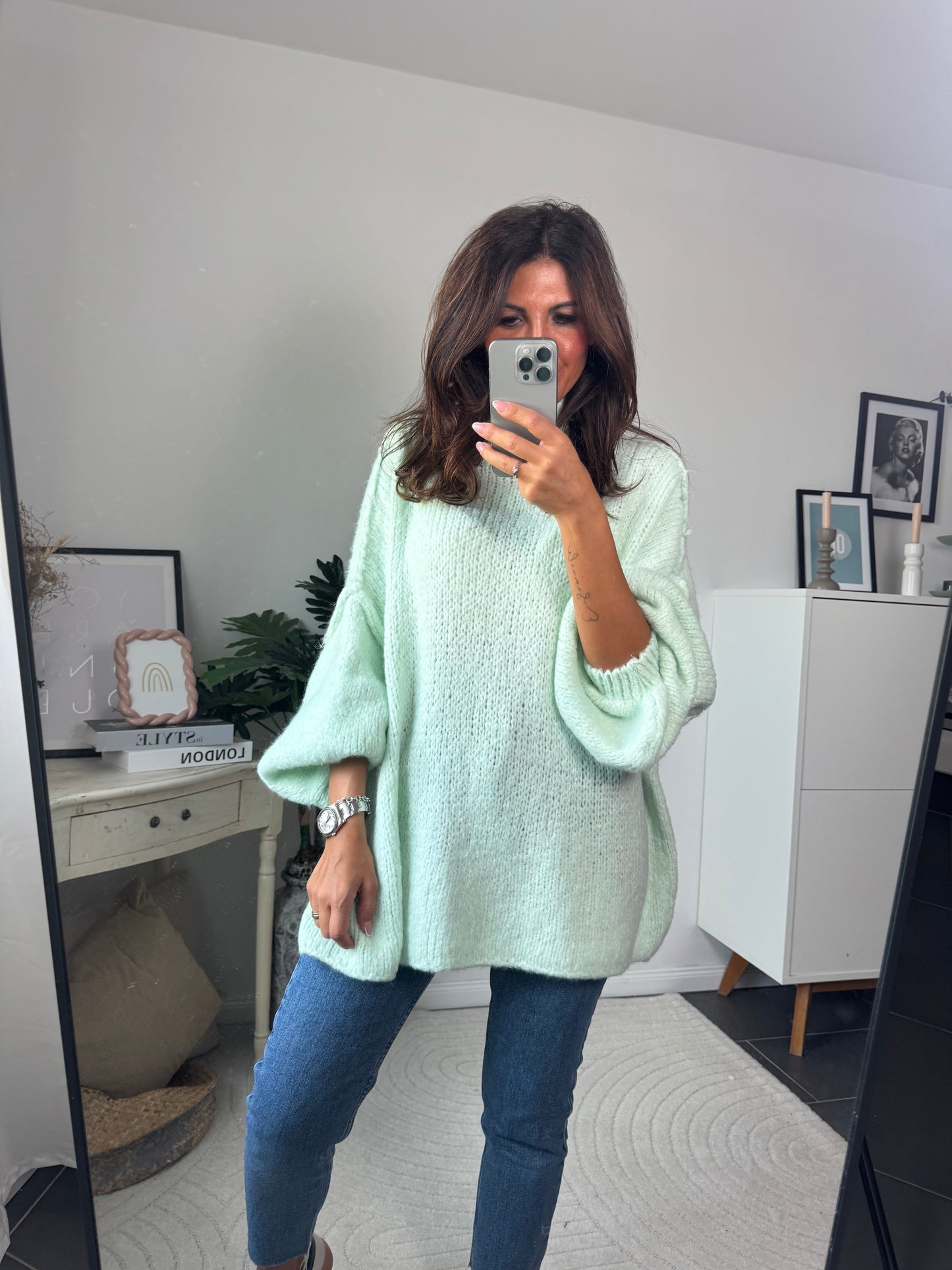 Pullover Oversize mint "Mirella"