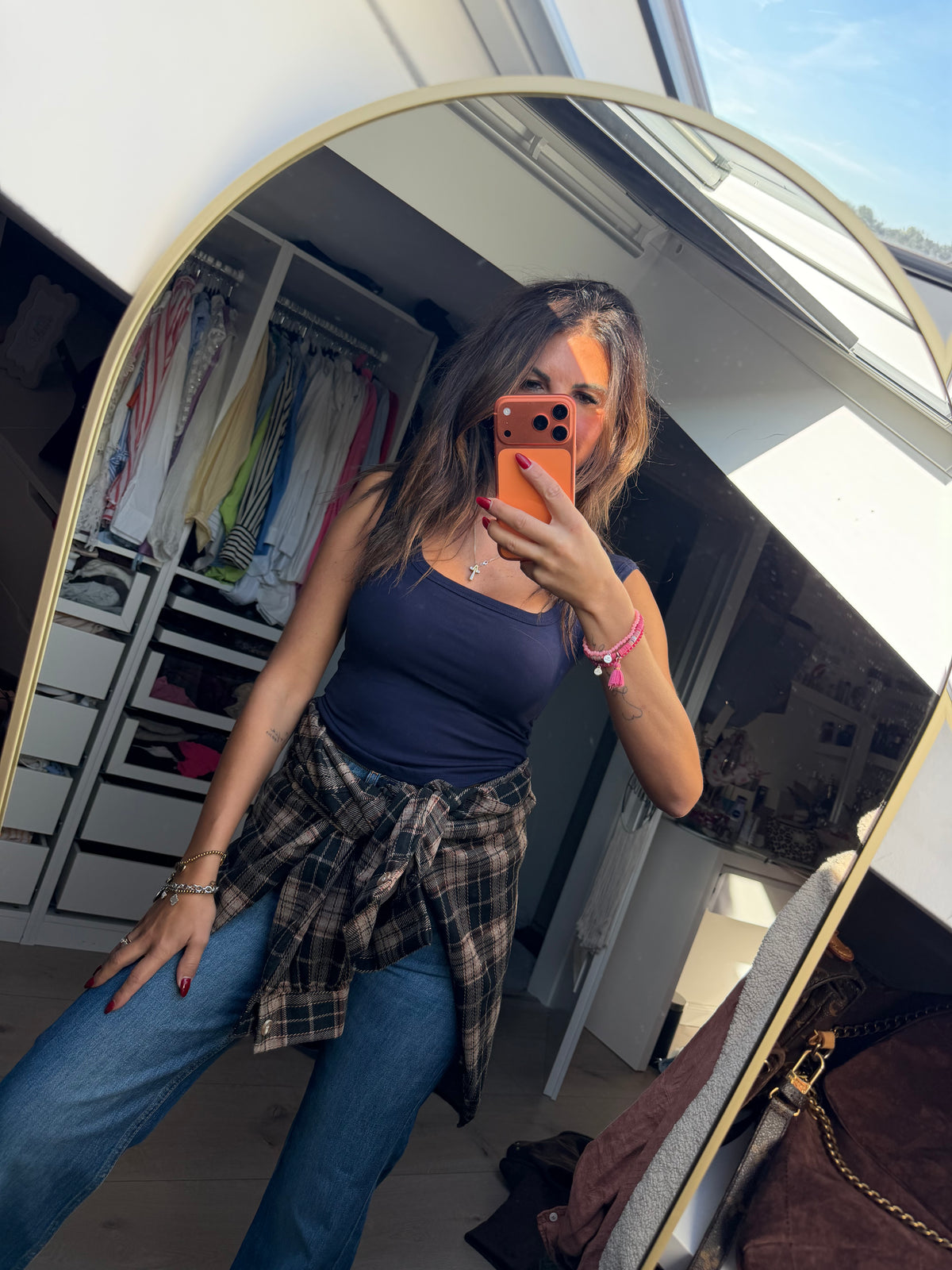 Top blau "Amore mio"