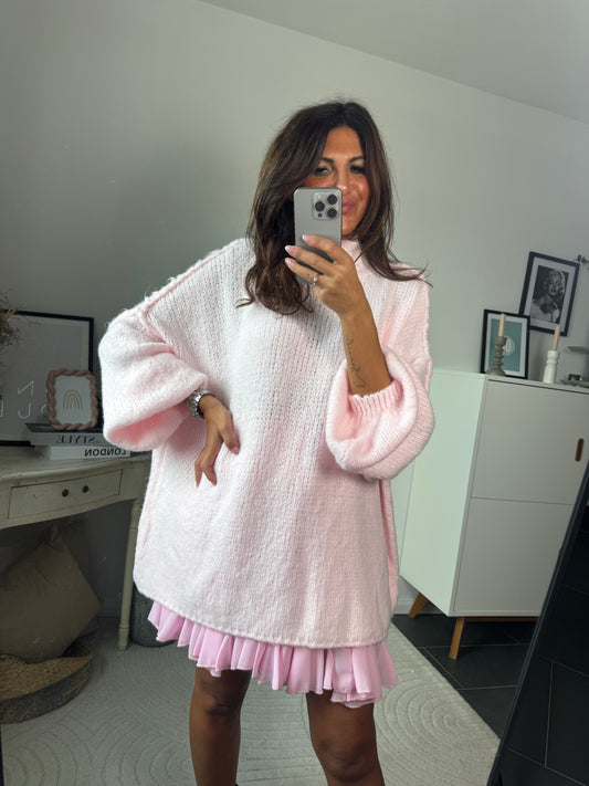 Pullover Oversize rosa "Mirella"