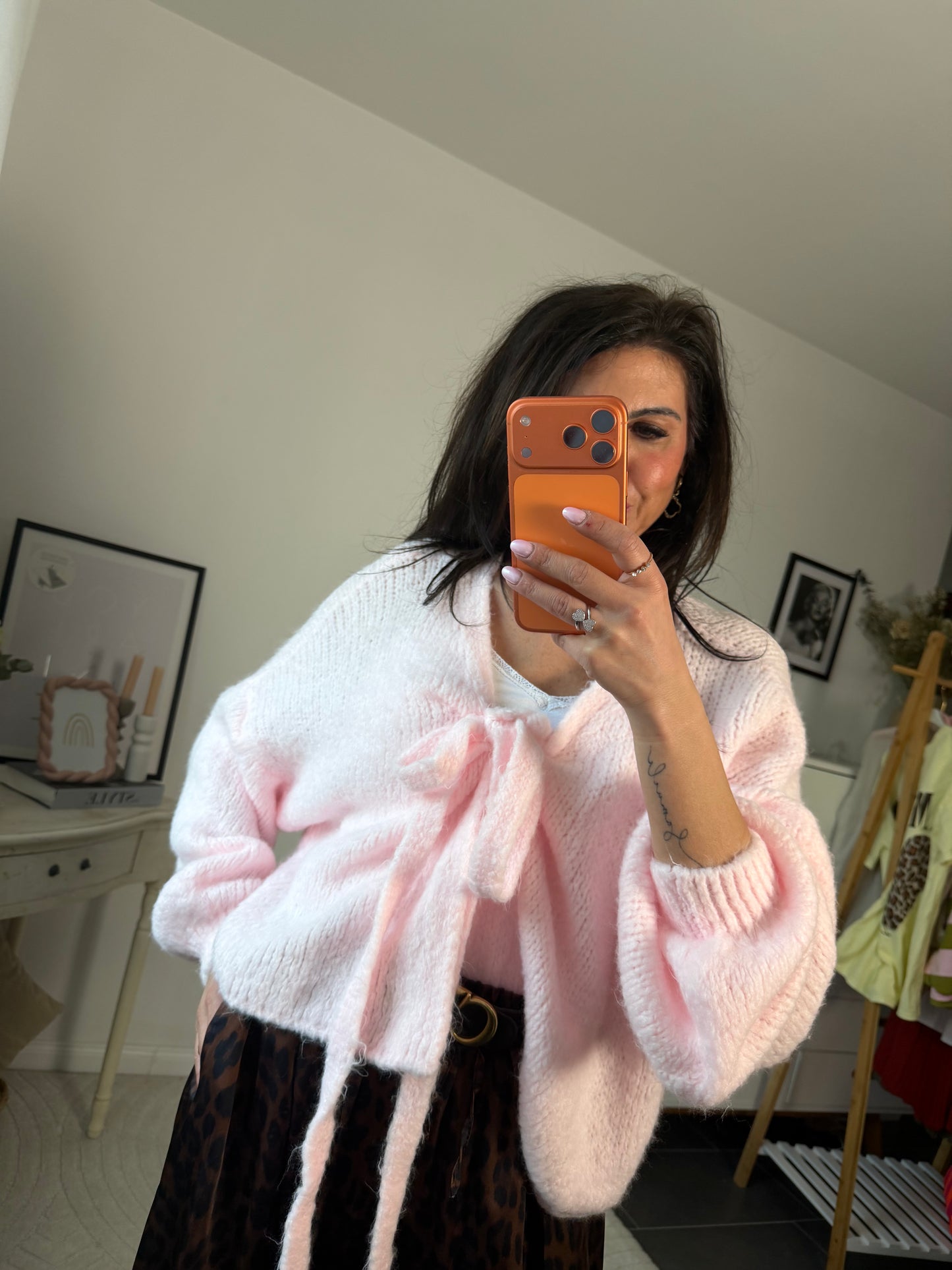 Cardigan "Rosa Fiocco"