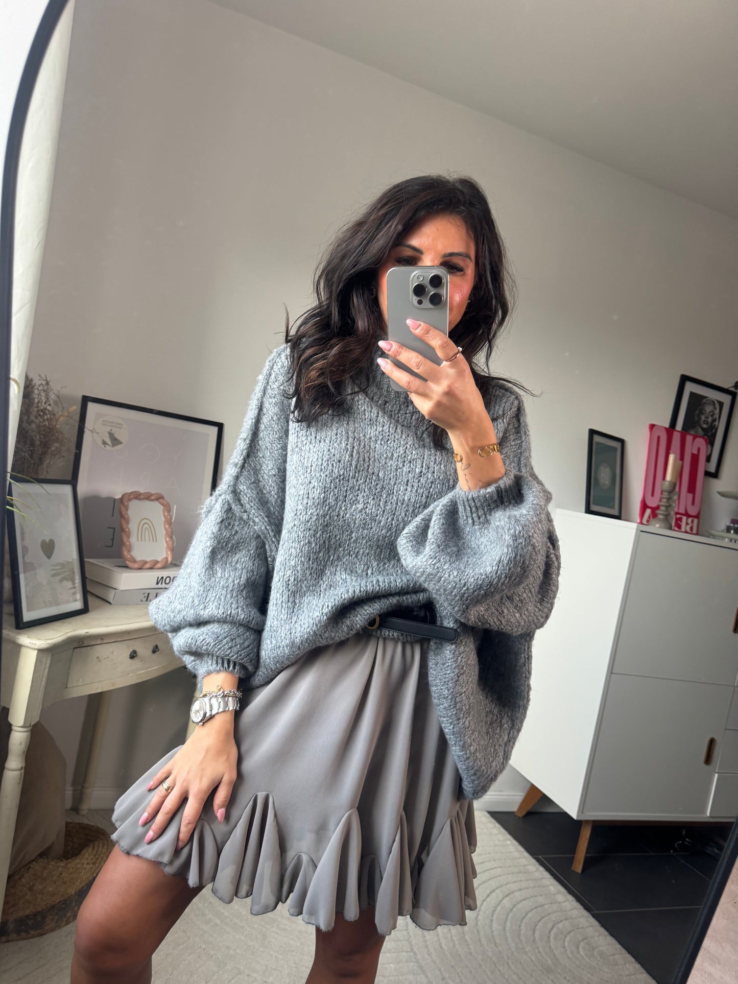 Pullover oversize "Grigio Cozy"