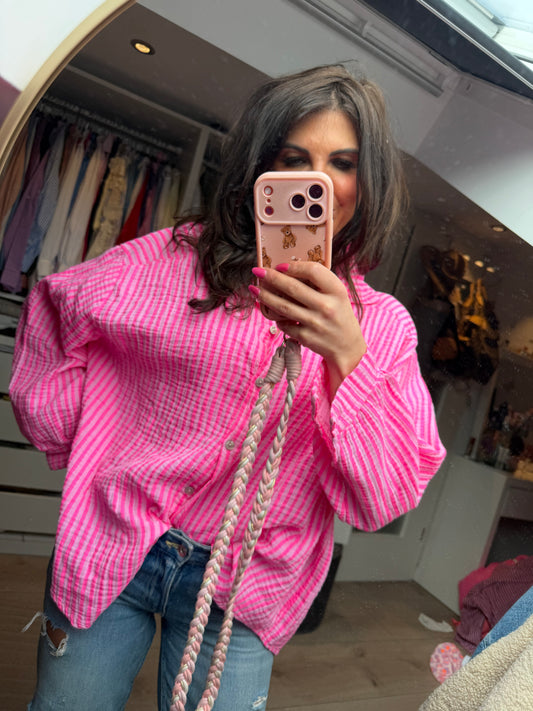 Musselinbluse "Rosa Miami"