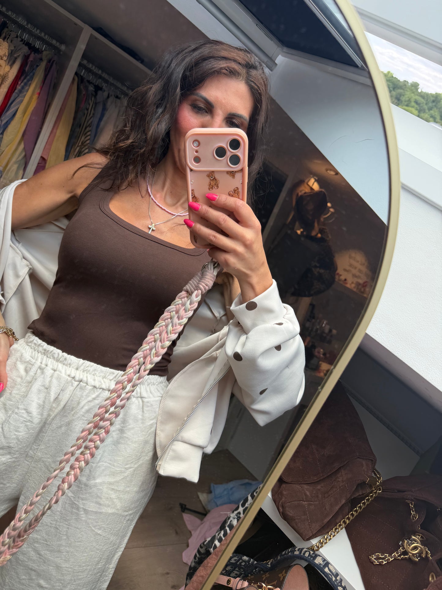 Top braun "Amore mio"