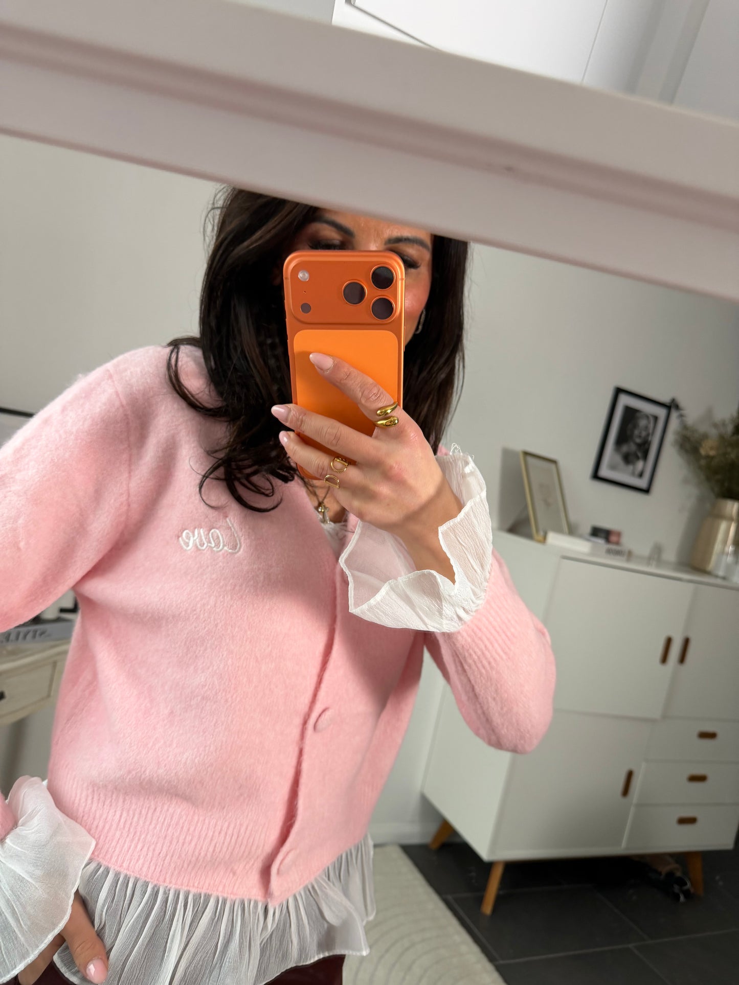 Cardigan "Rosa di Milano"