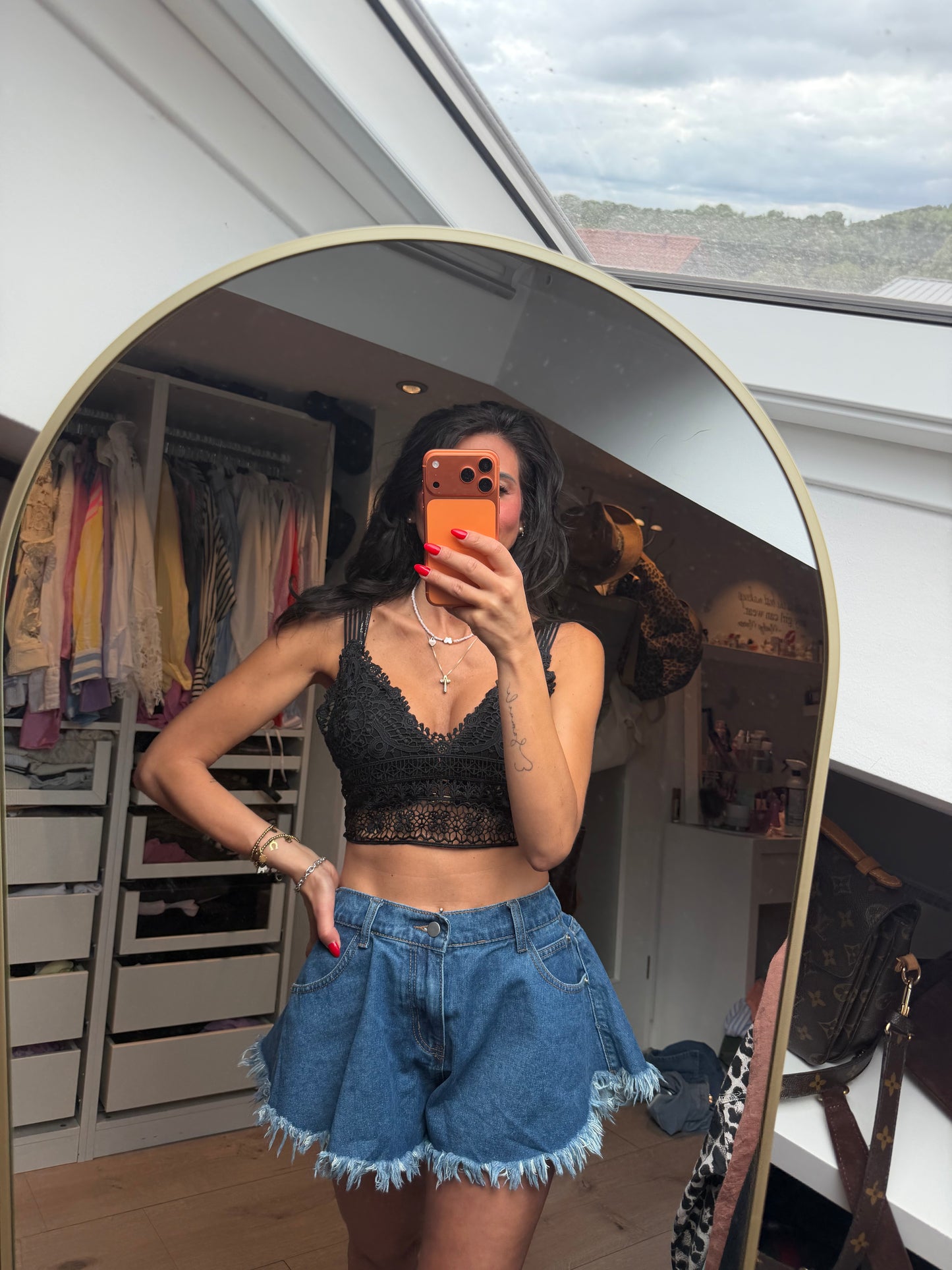 Top schwarz "Ibiza Lace Bralette"