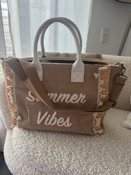 Tasche beige  "SUMMER VIBES"