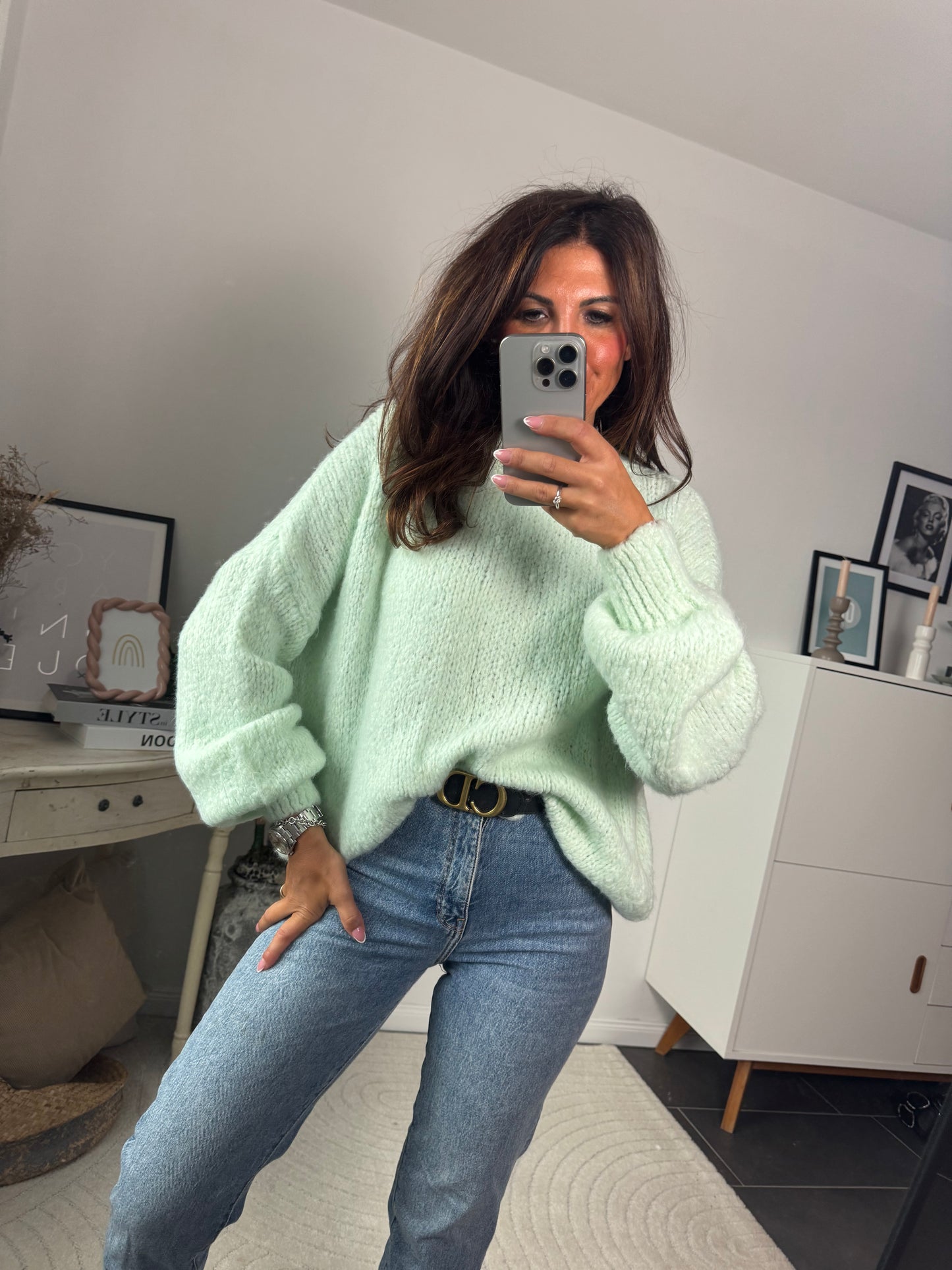 Pullover mint kurz "Riccione"