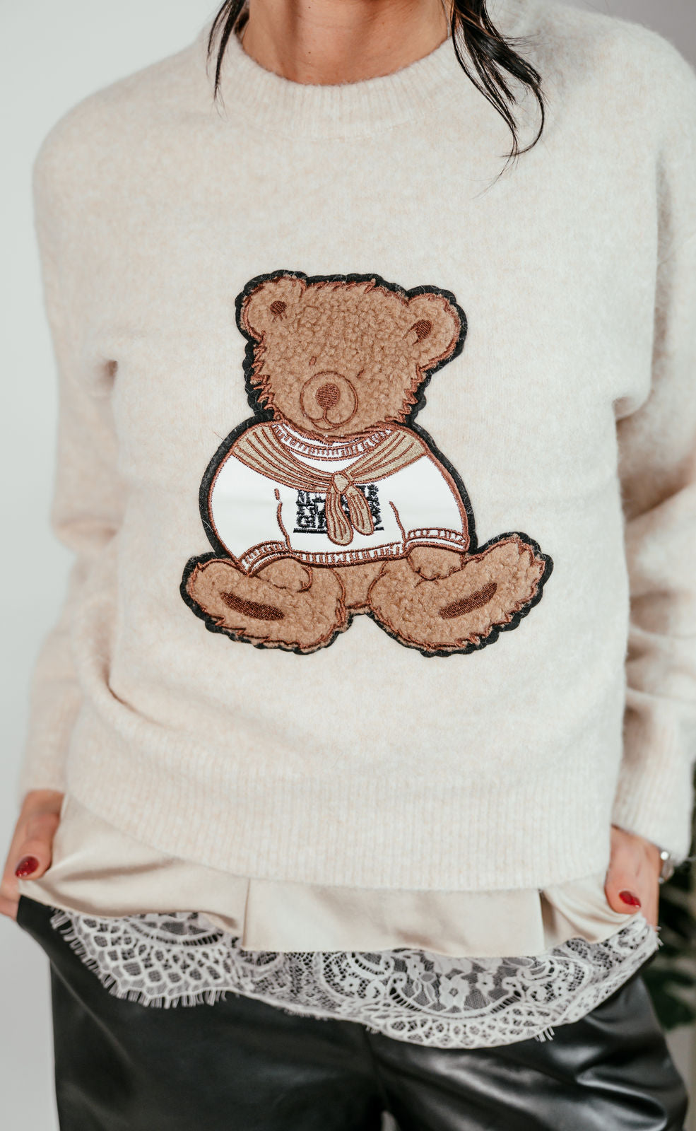 Pullover Creme "Teddy"