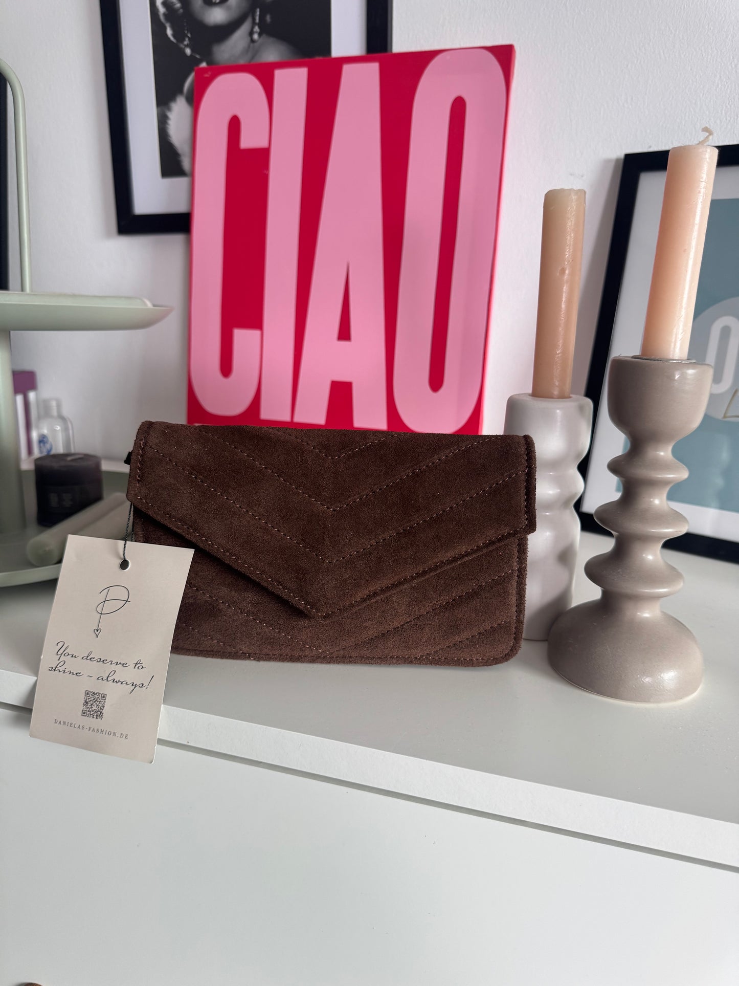 Clutch braun "Dolce Vita"