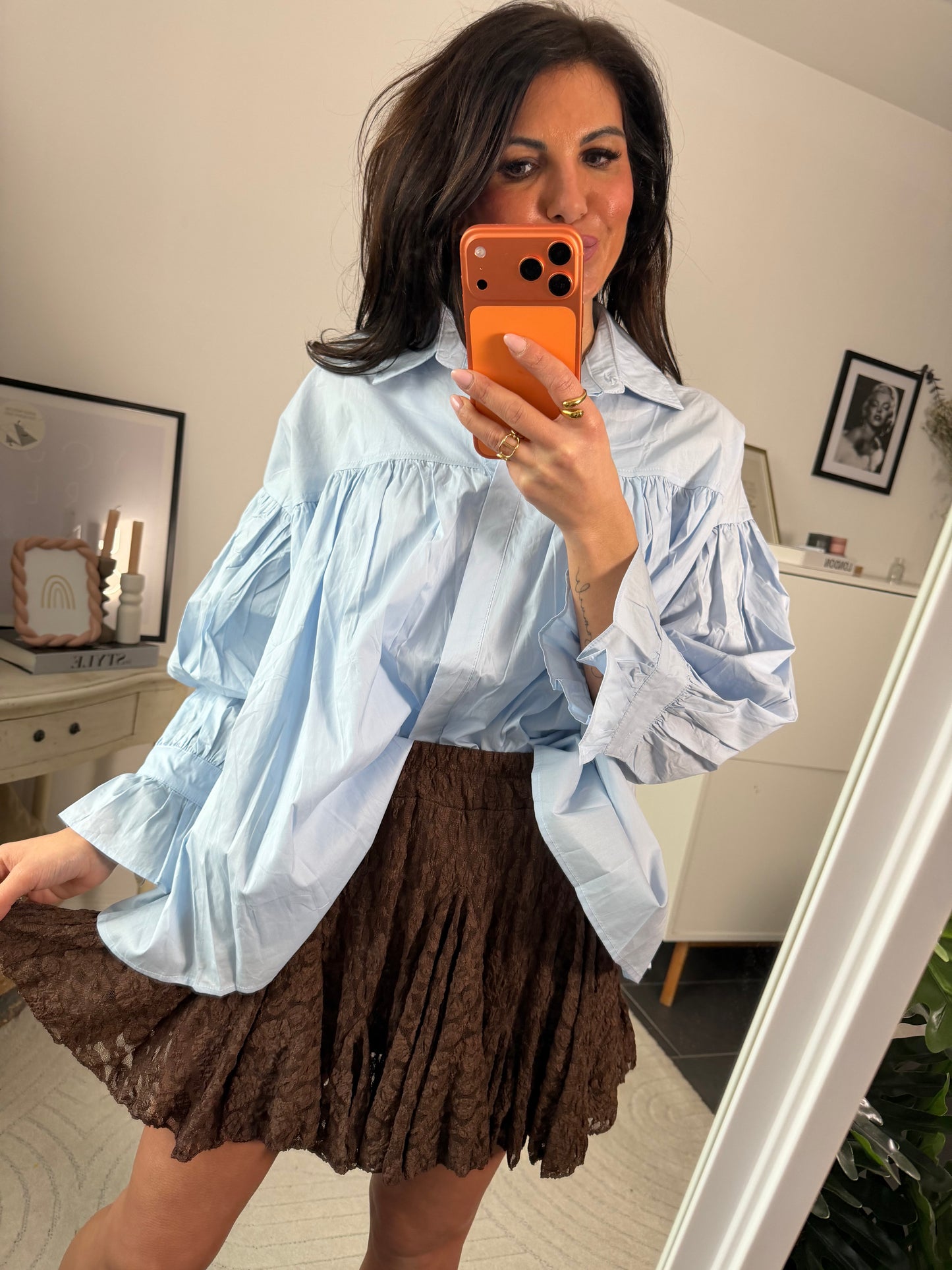 Bluse "Romantica Celeste"