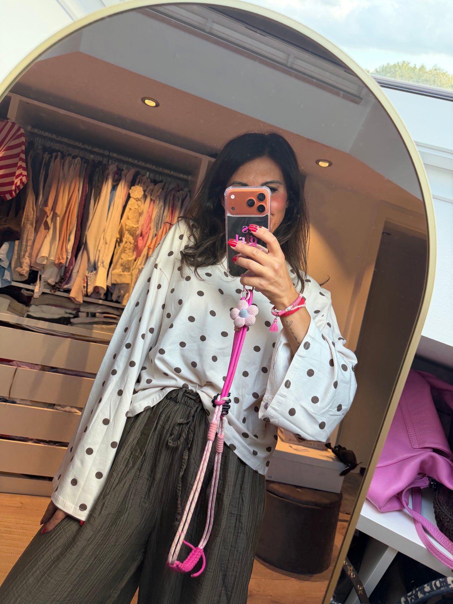 Longsleeve "Polka Dot Beige"