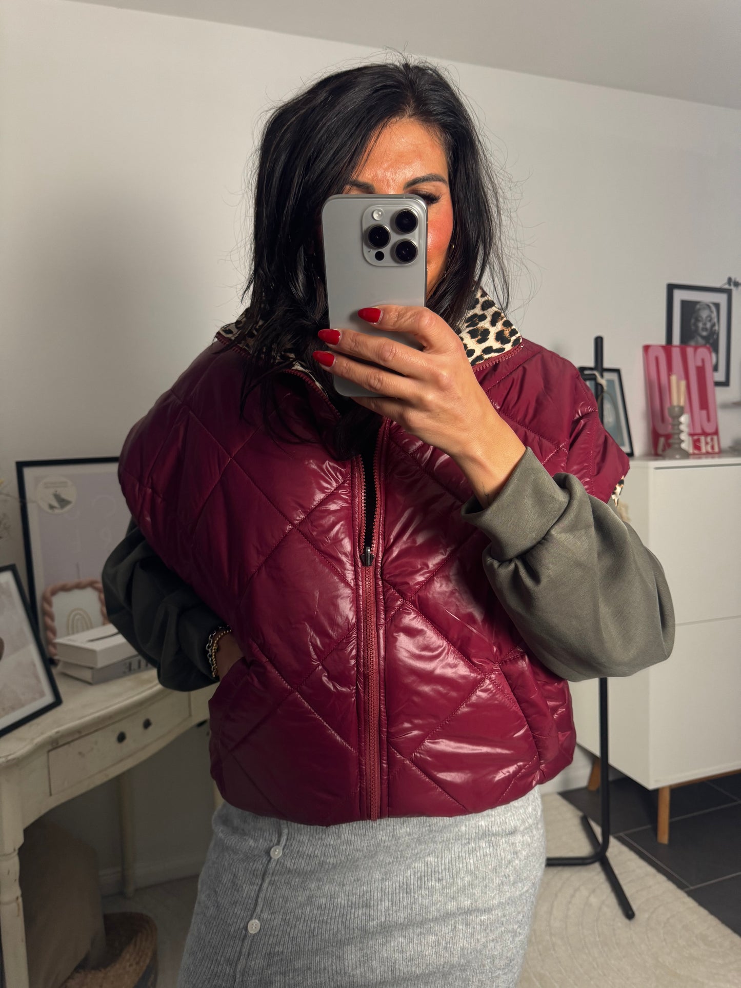 Weste rot  "Double Mood Leo"