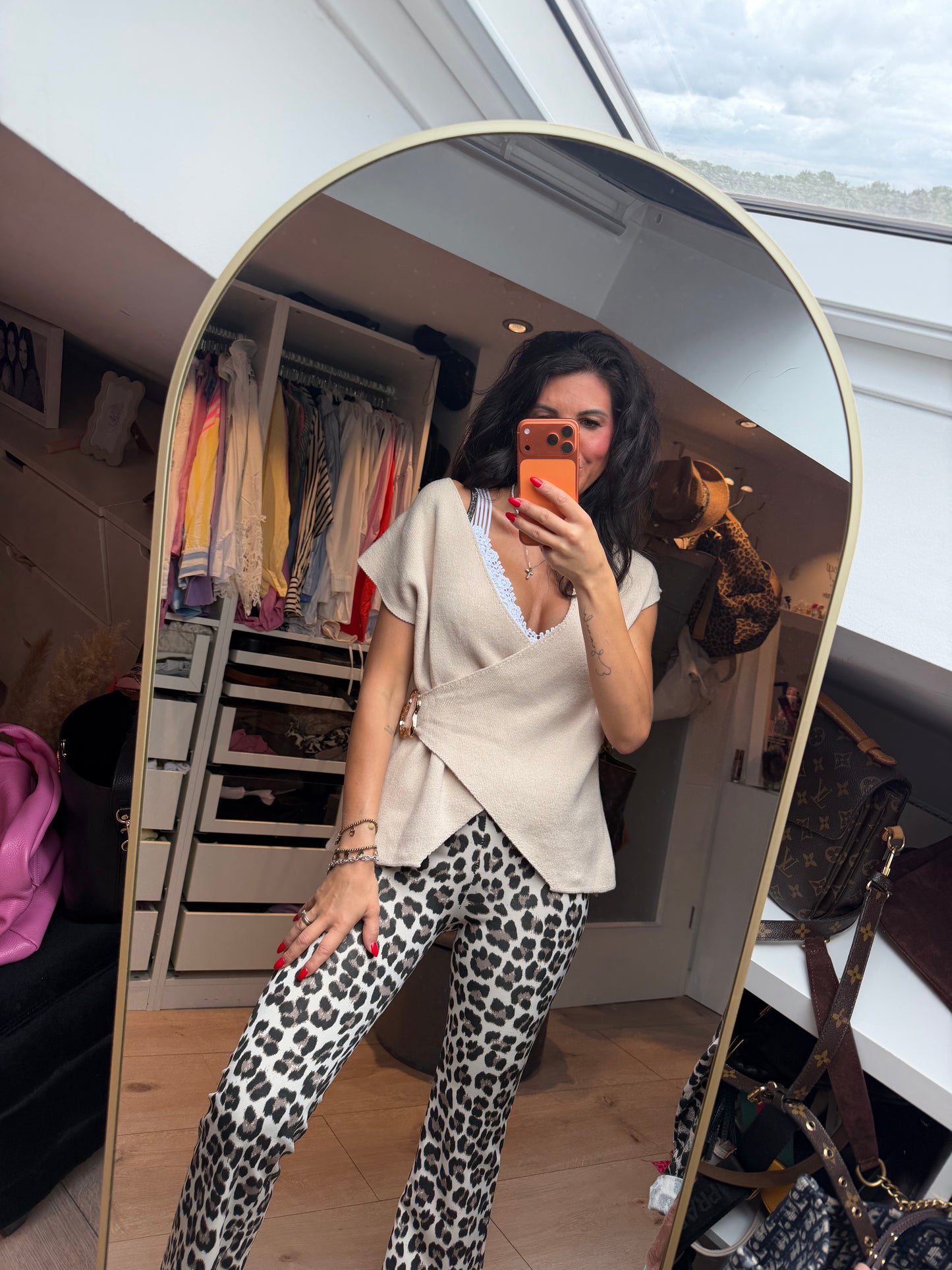 Top “Avvolto beige"
