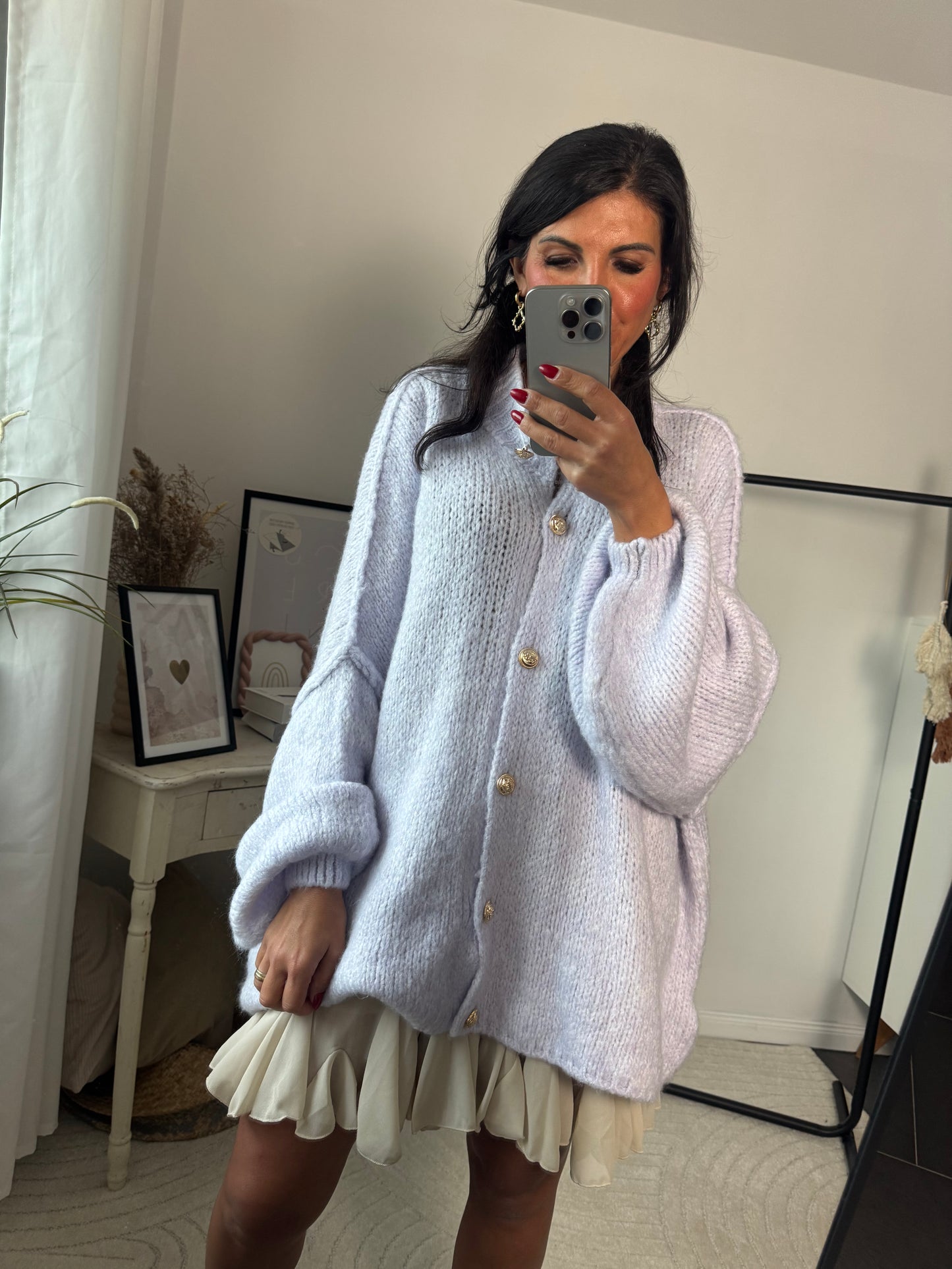 Cardigan flieder  "Giulia"