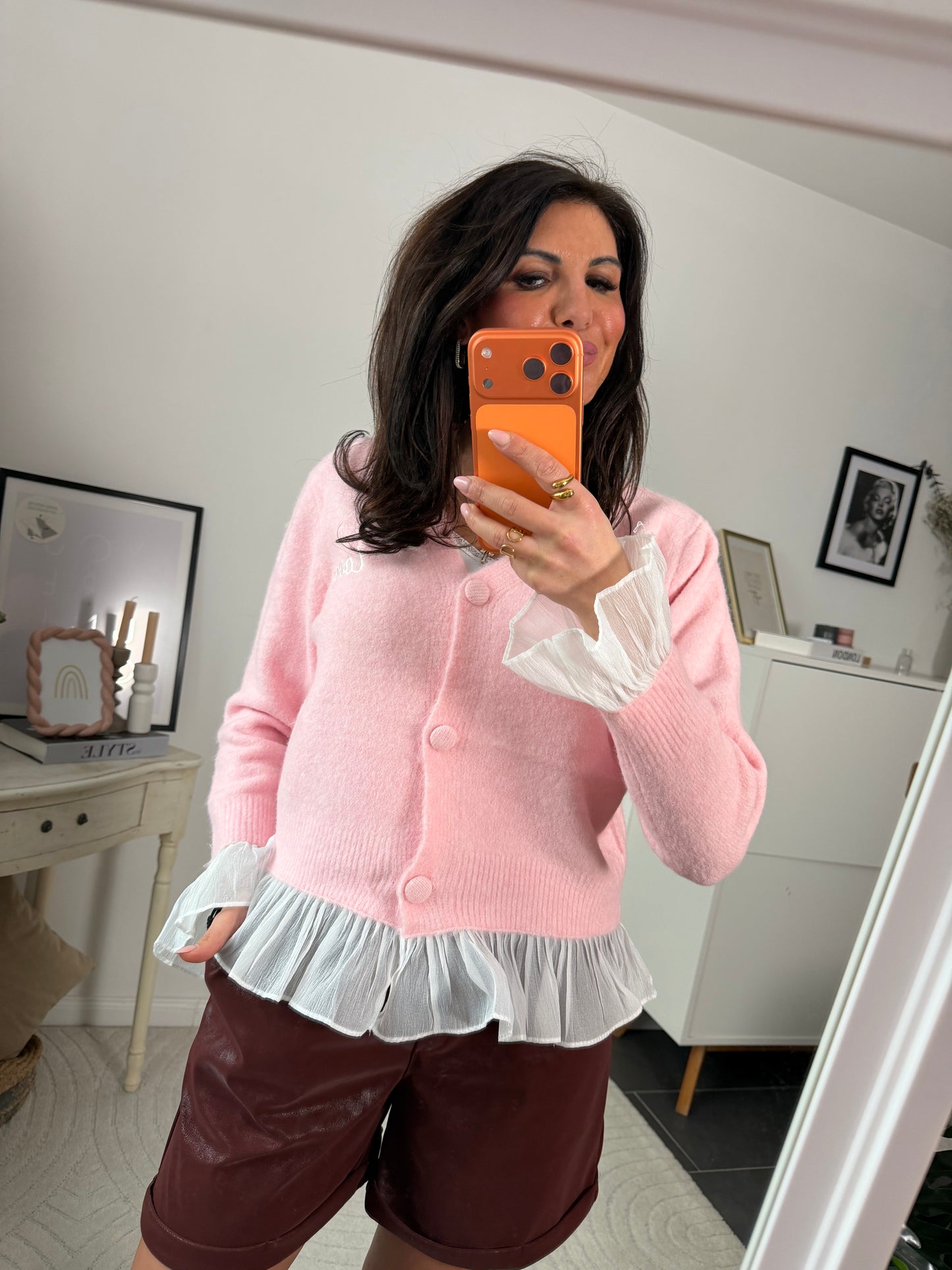 Cardigan "Rosa di Milano"