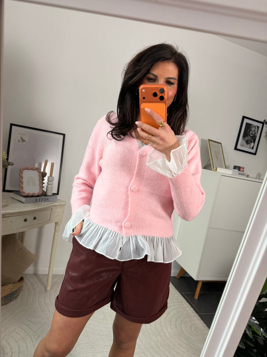 Cardigan "Rosa di Milano"