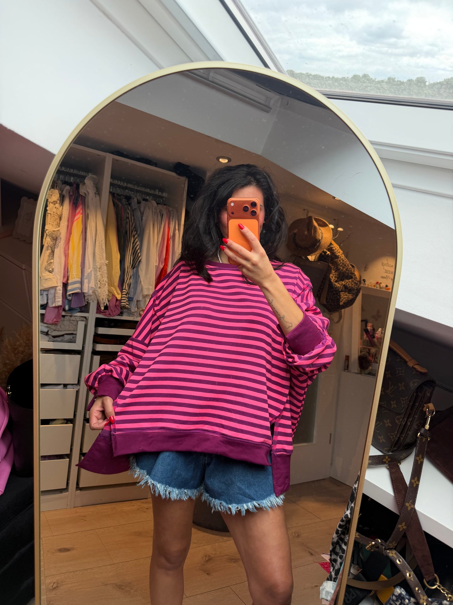Pullover "Berry Stripe Sweater"