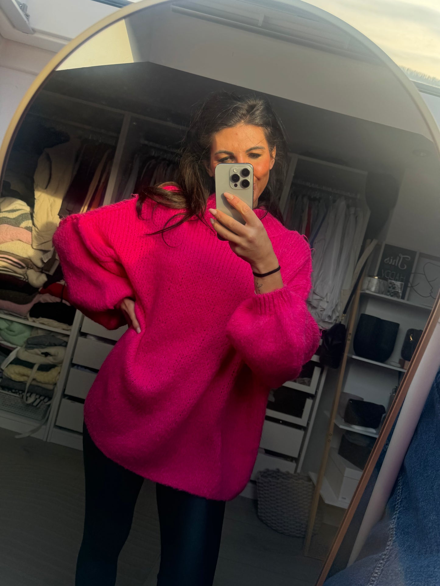 Pullover oversize pink "Fuchsia Dream"