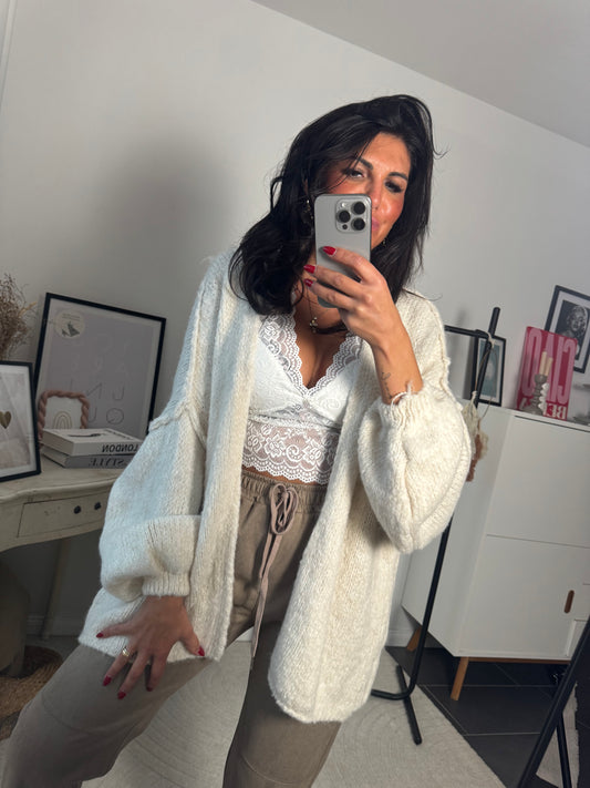 Cardigan beige "GIUSI"