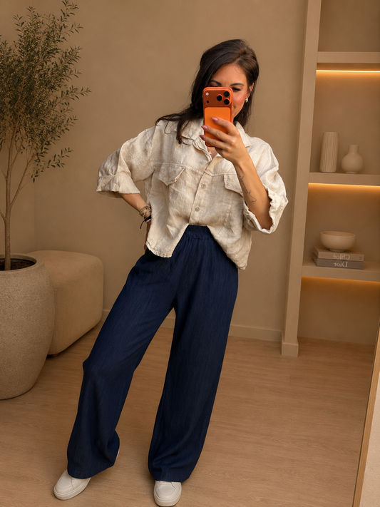 Leinenbluse "Lina beige"