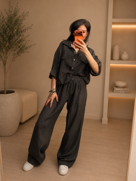 Leinenbluse "Lina Braun "