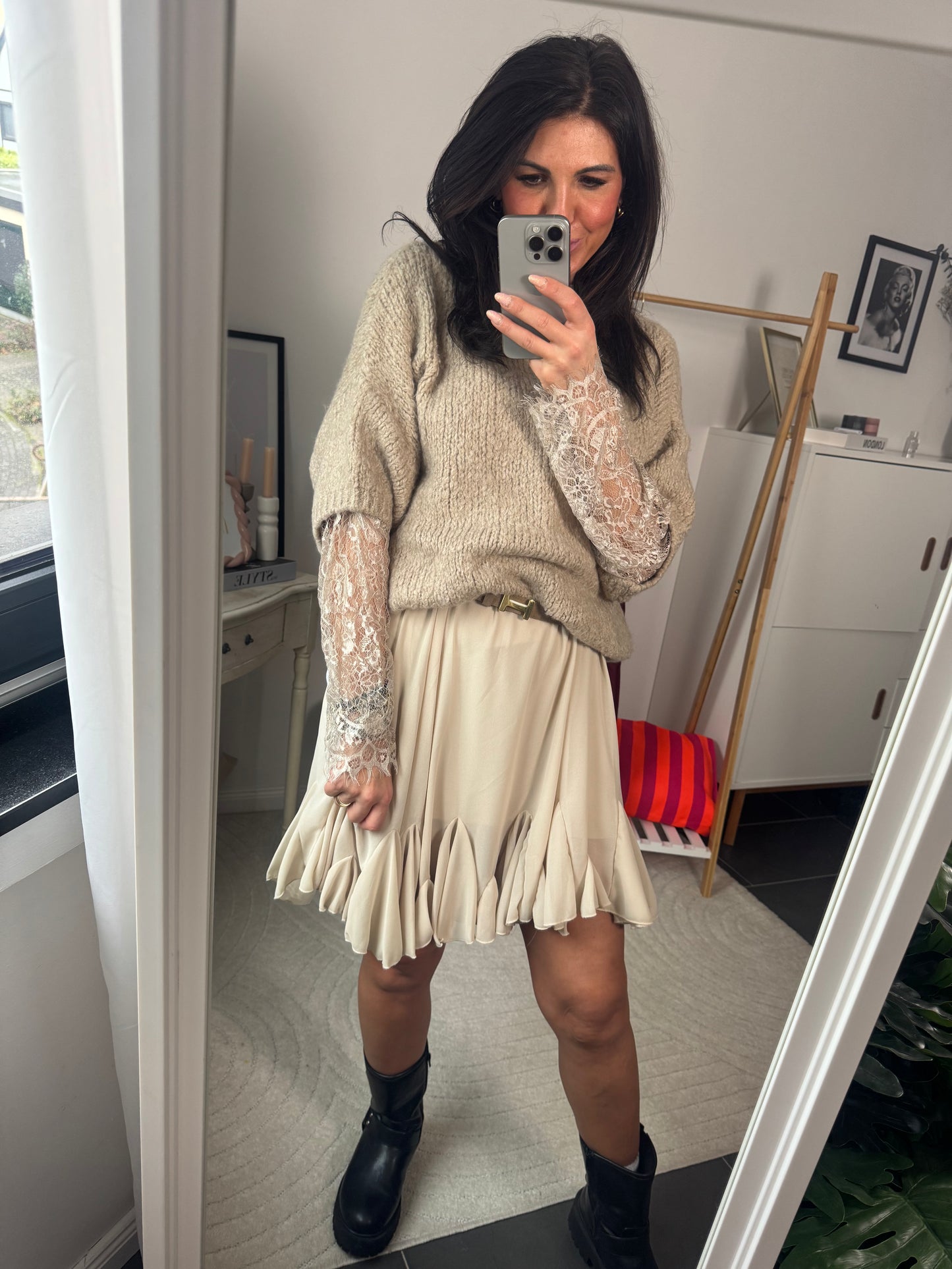 Pullover beige  "Perla Romantica"