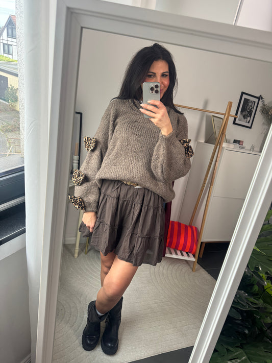 Pullover taupe "Leo Amore"